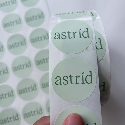 কাস্টম টেক্সট ইমেজ আঠালো প্রিন্টিং রাউন্ড লেবেল স্টিকার ওয়াটারপ্রুফ ভিনাইল স্টিকার রোল