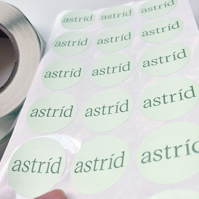 কাস্টম টেক্সট ইমেজ আঠালো প্রিন্টিং রাউন্ড লেবেল স্টিকার ওয়াটারপ্রুফ ভিনাইল স্টিকার রোল