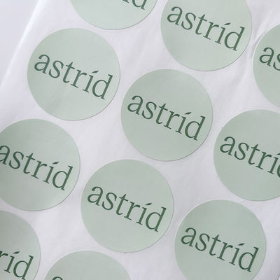 কাস্টম টেক্সট ইমেজ আঠালো প্রিন্টিং রাউন্ড লেবেল স্টিকার ওয়াটারপ্রুফ ভিনাইল স্টিকার রোল